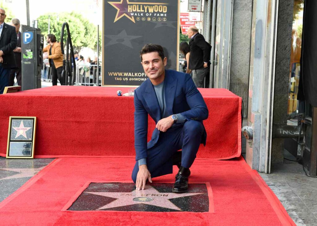 Zac Efron at Hollywood Walk of fame