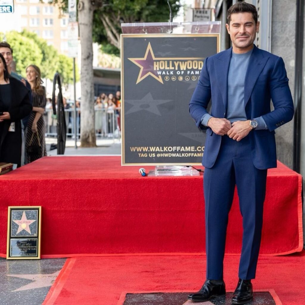 Zac Efron at Hollywood Walk of fame