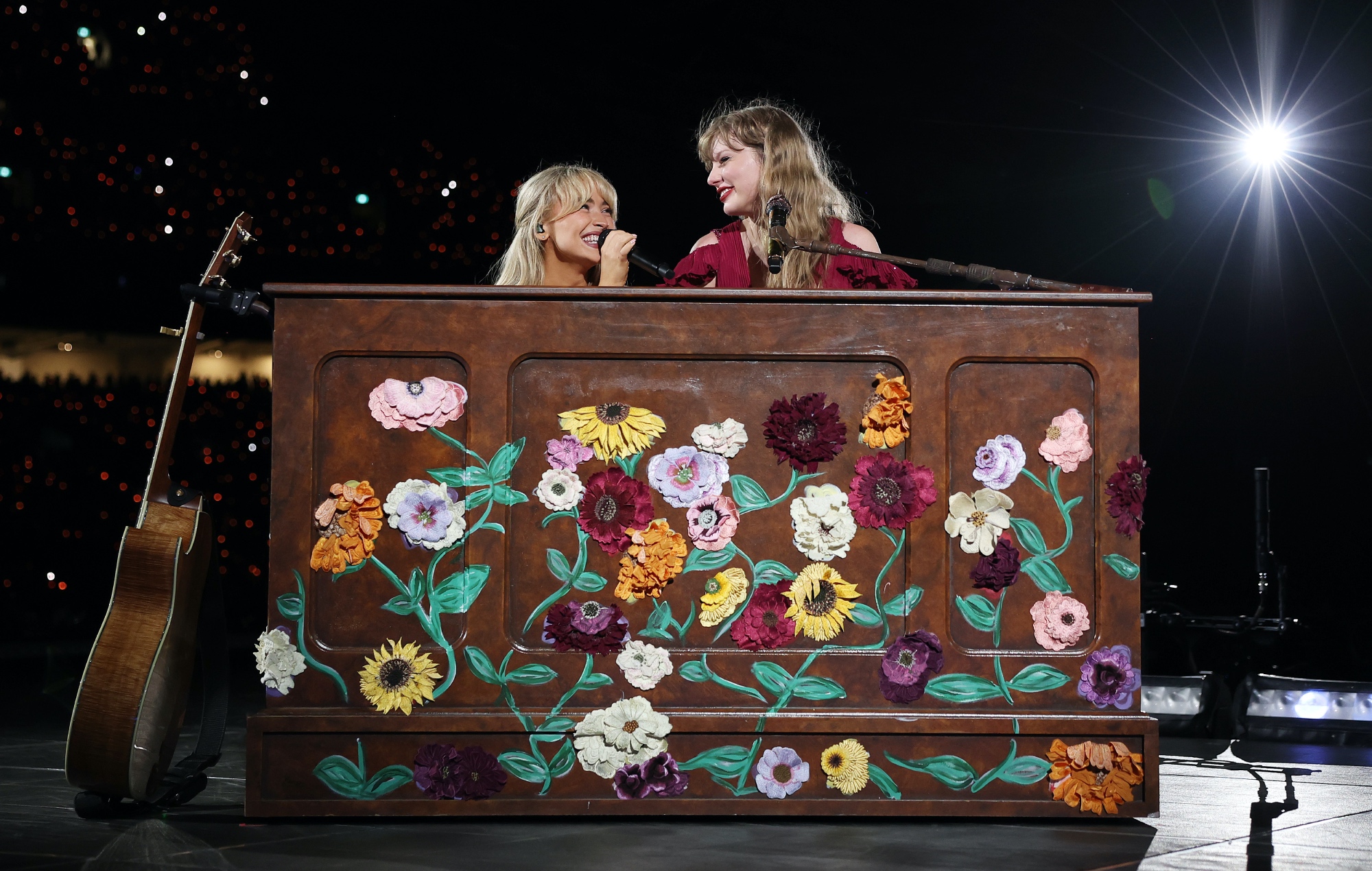 Sabrina Carpenter and Taylor Swift Perform Together at Eras Tour"